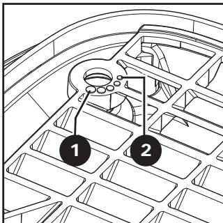 Diagram of a vehicle interior with numbered components, likely for maintenance or repair instructions.