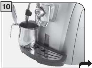 SAECO TALEA GIRO PLUS - STARTING THE MACHINE - MISE EN MARCHE DE LA MACHINE - 10