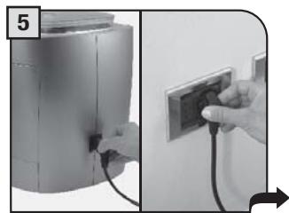 SAECO TALEA GIRO PLUS - STARTING THE MACHINE - MISE EN MARCHE DE LA MACHINE - 5