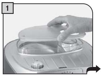 SAECO TALEA GIRO PLUS - STARTING THE MACHINE - MISE EN MARCHE DE LA MACHINE - 1