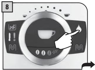 SAECO TALEA GIRO PLUS - STARTING THE MACHINE - MISE EN MARCHE DE LA MACHINE - 8