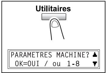 KONICA MINOLTA DI2011 - Pour selectionner le menu “PARAMETRES MACHINE” - 1