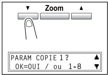 KONICA MINOLTA DI2011 - Pour selectionner le menu “PARAM. COPIE 1” - 2
