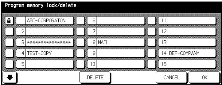 KONICA MINOLTA DI850 - Locking and Unlocking Program Memory Positions - 1