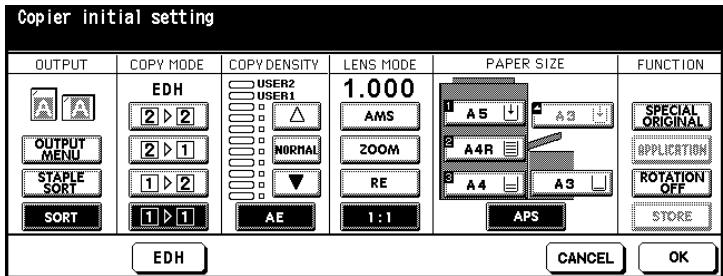 KONICA MINOLTA DI850 - (2) Copier Initial Setting - 1