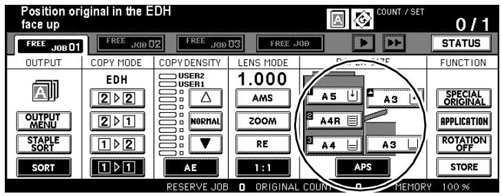 KONICA MINOLTA DI850 - Manually Selecting a Paper Tray - 1