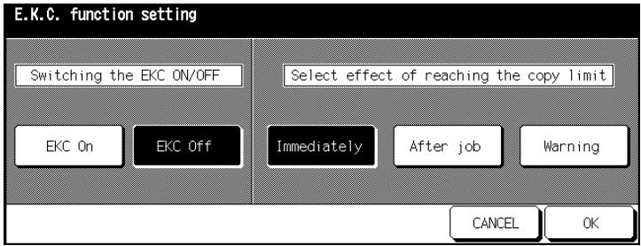 KONICA MINOLTA DI850 - E.K.C. Function Setting - 1