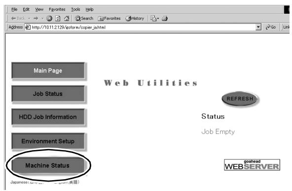 KONICA MINOLTA DI850 - Calling up System Status - 1