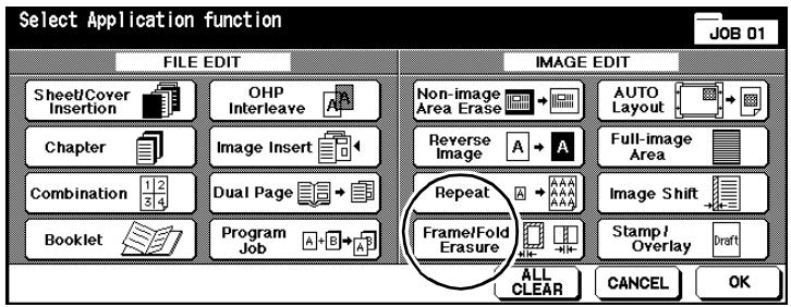 KONICA MINOLTA DI850 - Procedure: Using Frame/Fold Erasure - 1