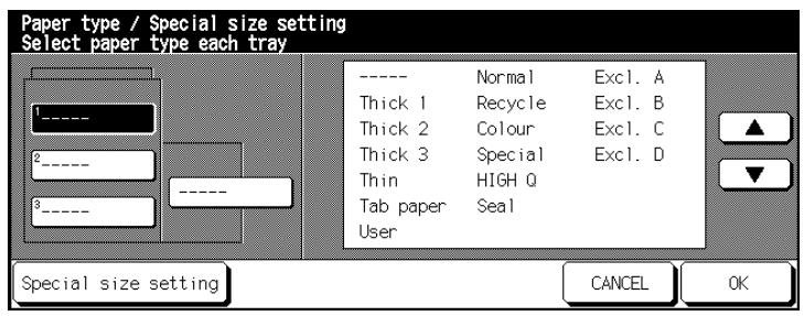 KONICA MINOLTA DI850 - Specifying the Paper Type - 1
