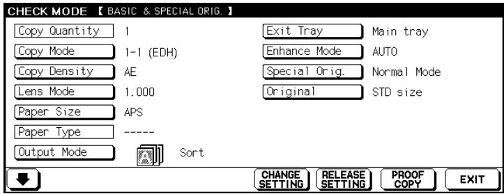 KONICA MINOLTA DI850 - Check Mode Screen - 1