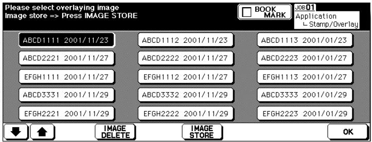KONICA MINOLTA DI850 - Press the [OVERLAY MEMORY] key. - 1