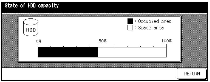 KONICA MINOLTA DI850 - State of HDD Capacity - 1
