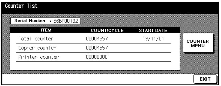 KONICA MINOLTA DI850 - Printing the Counter List - 2