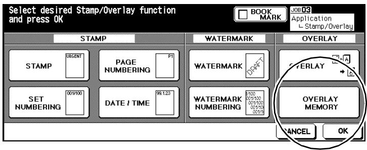 KONICA MINOLTA DI850 - Procedure: Overlay Memory (store image) - 2