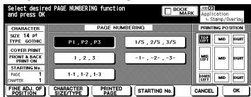KONICA MINOLTA DI850 - Page Numbering - 1