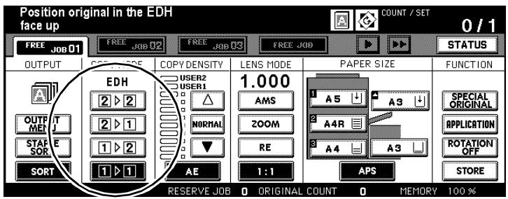 KONICA MINOLTA DI850 - Creating 1 and 2-sided Copies (Using the EDH) - 1
