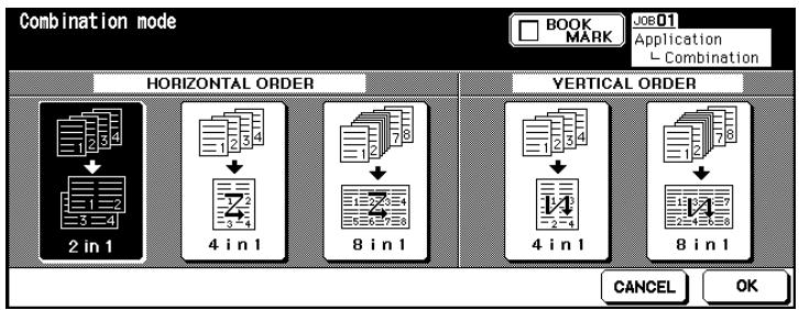 KONICA MINOLTA DI850 - Procedure: Creating Combinations - 2
