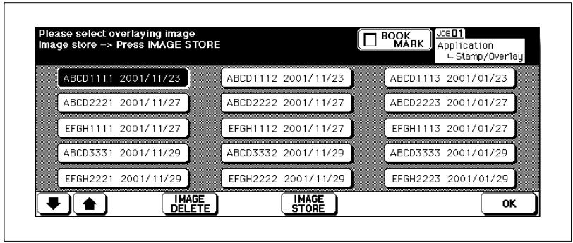 KONICA MINOLTA DI850 - Procedure: Overlay Memory (call up image) - 3