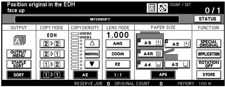 KONICA MINOLTA DI850 - Interrupting a Copy Job - 1