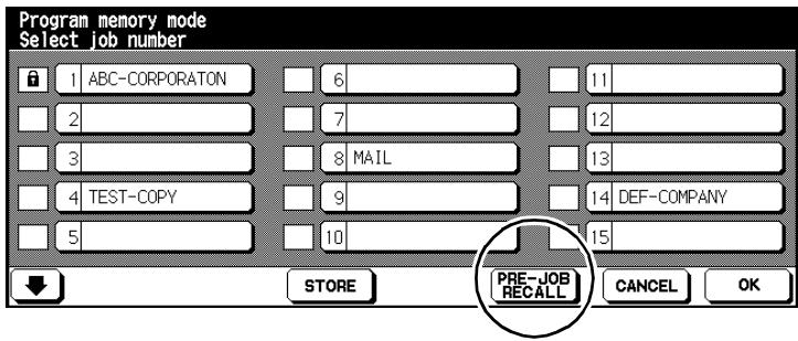 KONICA MINOLTA DI850 - Recalling System Settings of the Last Job - 2