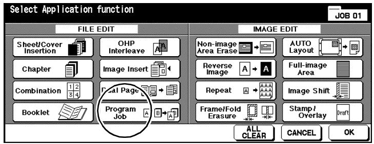 KONICA MINOLTA DI850 - Procedure: Program Job - 1