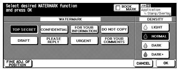 KONICA MINOLTA DI850 - Set the selected function as desired. - 1