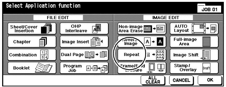 KONICA MINOLTA DI850 - Procedure: Using Image Repeat Mode - 1
