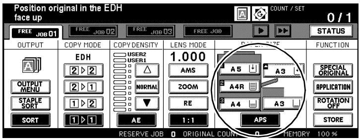 KONICA MINOLTA DI850 - Setting the Copy Paper Size - 1