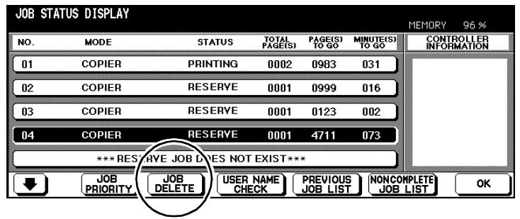 KONICA MINOLTA DI850 - Deleting a Reserve Job - 1