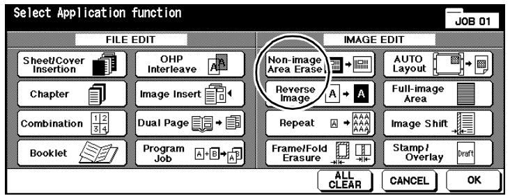 KONICA MINOLTA DI850 - Procedure: Using Non-Image Area Erase - 1