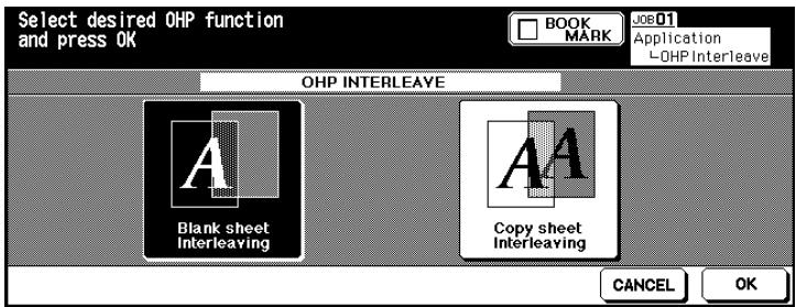 KONICA MINOLTA DI850 - Procedure: Creating OHP Interleave - 2