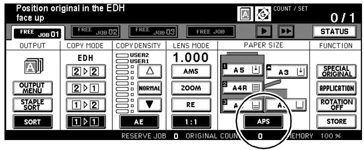 KONICA MINOLTA DI850 - Enabling Auto Paper Select Mode (APS) - 1