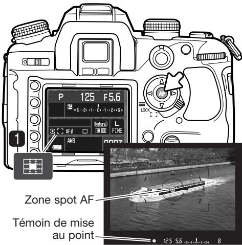 KONICA MINOLTA DIMAGE 7D - Curseur de selection de ZONE AF - 1
