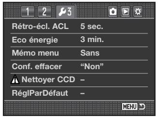 KONICA MINOLTA DIMAGE 7D - Mémoire de section de MENU - 1
