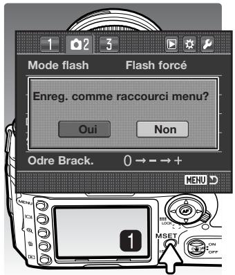 KONICA MINOLTA DIMAGE 7D - Création d'un raccourci menu - 3