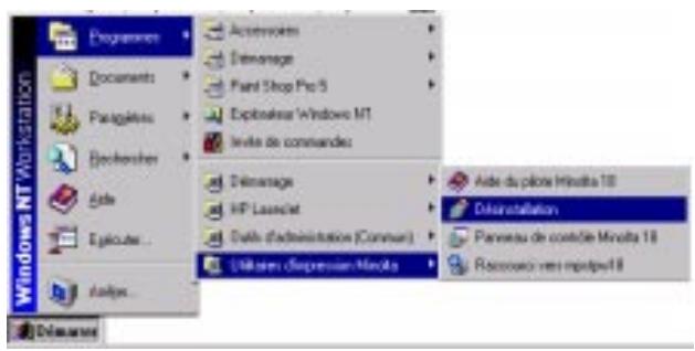 KONICA MINOLTA PP18N - Désinstallation du pilote d'imprimante - 1