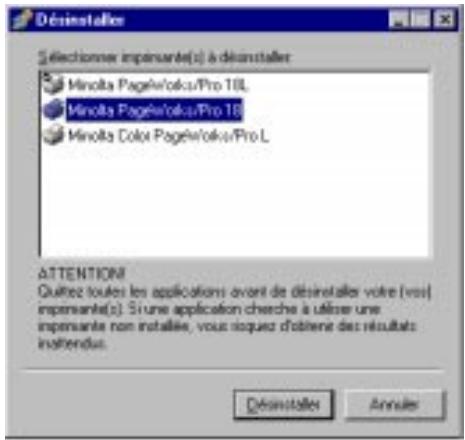 KONICA MINOLTA PP18N - Désinstallation du pilote d'imprimante - 2