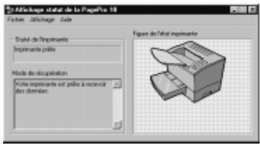 KONICA MINOLTA PP18N - Utilisation de l'affichage de l'état de l'imprimante - 1