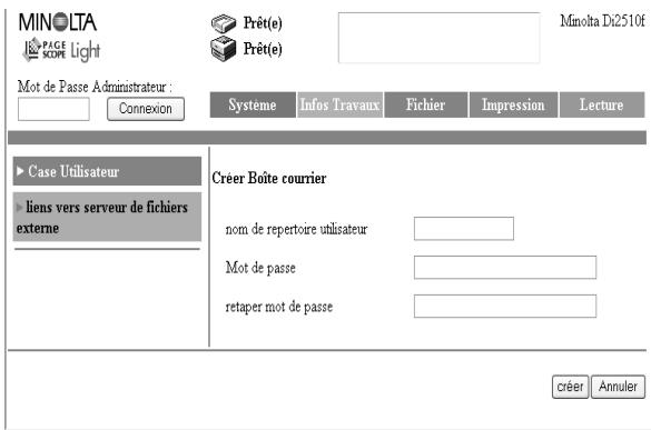 KONICA MINOLTA SU23 - Créer une boîte courrier (PageScope Light) - 1