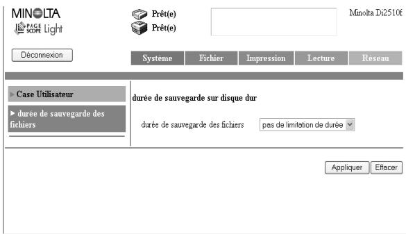 KONICA MINOLTA SU23 - Spécification de la durée de stockage du fichier - 1