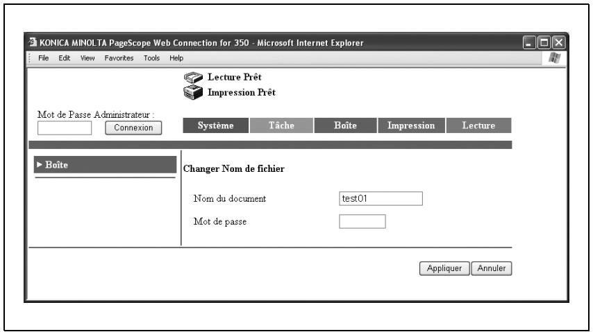 KONICA MINOLTA BIZHUB 250 PH2 5 BOX - Renommer des documents enregistrés dans des boites utilisateur - 4