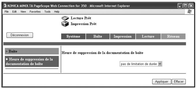 KONICA MINOLTA BIZHUB 250 PH2 5 BOX - Spécifier la durée avant suppression d'un document - 1