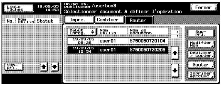 KONICA MINOLTA BIZHUB 420 BOX - Appuyez sur [Router] - 1