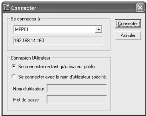 KONICA MINOLTA BIZHUB 420 BOX - Sélectionnez le périphérique (contrôleur MFP) auquel se connecter. - 1