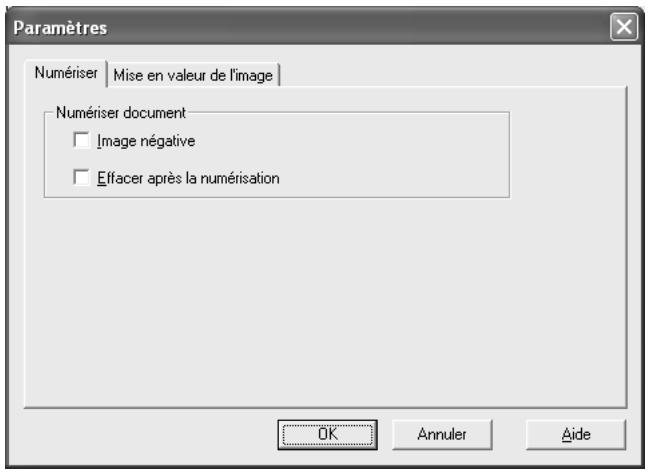 KONICA MINOLTA BIZHUB 420 BOX - Spécifier les paramètres à partir de la boîte de dialogue paramètres (onglet numériser) - 1