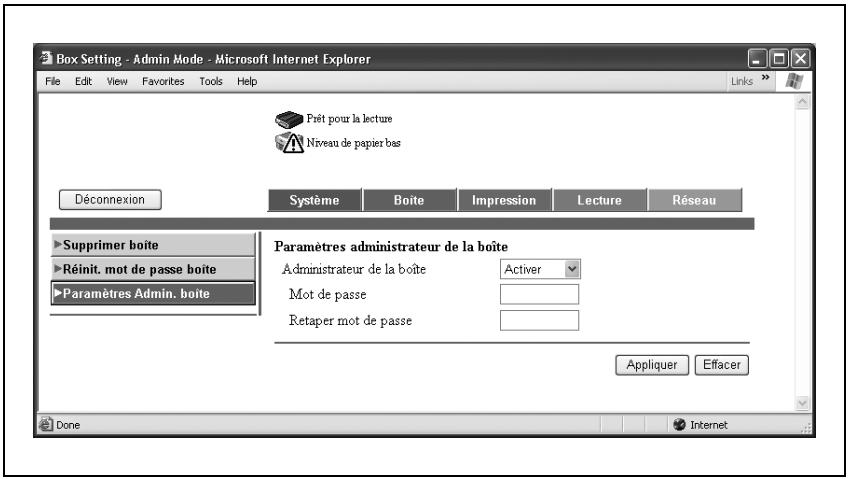 KONICA MINOLTA BIZHUB 420 BOX - Paramètres boîte administrateur - 2