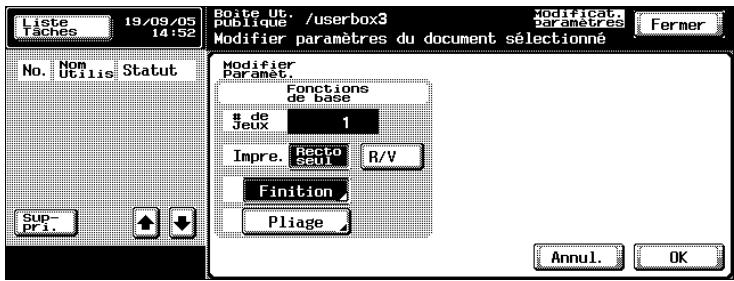 KONICA MINOLTA BIZHUB 420 BOX - Spécifiez les paramètres de piège - 1