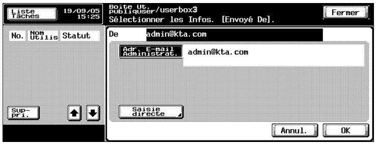 KONICA MINOLTA BIZHUB 420 BOX - Pour spécifier les paramètres de message électronique - 4