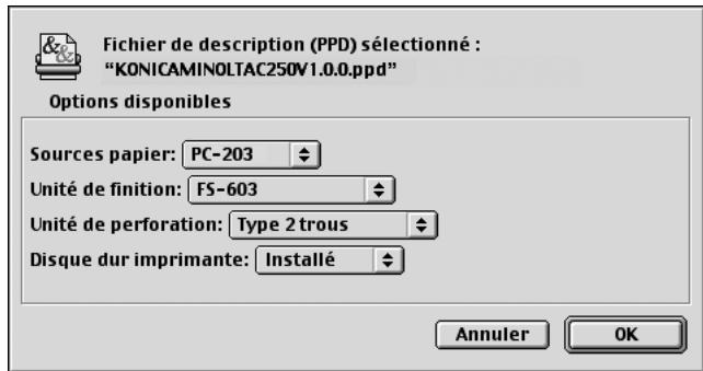 KONICA MINOLTA BIZHUB C250P - Spécifier les paramètres - 1